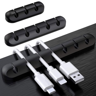 จัดส่งจากประเทศไทย,Cable Organizer ซิลิโคนจัดระเบียบสาย USB Winder คลิปการจัดการสายเคเบิลที่ยืดหยุ่นสำหรับหูฟัง เมาส์