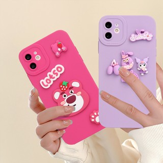 เคสซิลิโคนนิ่ม ลายการ์ตูนหมีน่ารัก 3D สําหรับ iPhone 11 12 13 14 Pro MAX Plus Mini X XR XS MAX 6 S 7 8 Plus SE 2020 11Pro 12pro 13Pro