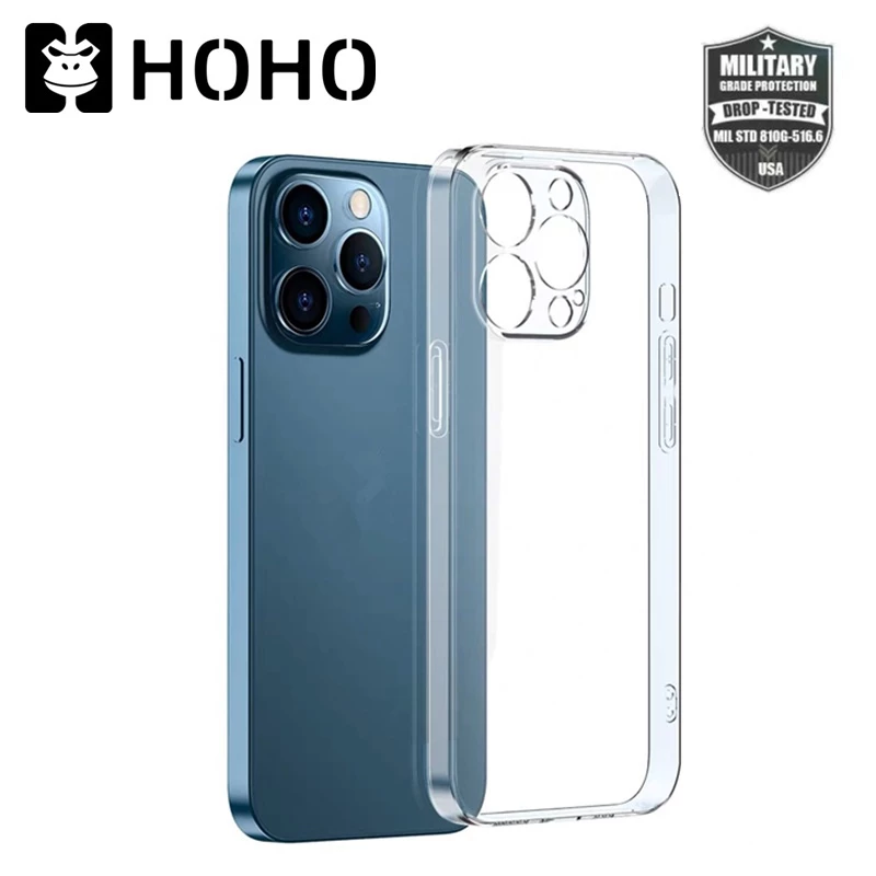 ZM🔥เคสใสขอบเหลี่ยม เคสใส ใช้สำหรับ iPhone 17 Air 16e 11 12 13 14 15 16 17 Pro Max Mini 6 7 8 Plus+ XS XR Max SE TPU Case