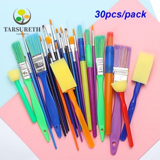 Tarsureth 30 ชิ้น แปรงทาสีศิลปิน คุณภาพสูง ศิลปะหัตถกรรม อุปกรณ์ไนลอน ผม เครื่องเขียน ภาพวาดสีน้ํามัน