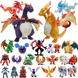 ของเล่นตุ๊กตาโปเกม่อน Lucario Fennekin Mewtwo Charmander Shiny Ho-Oh Ninetales ขนาดใหญ่ ของขวัญคริสต์มาส สําหรับเด็ก