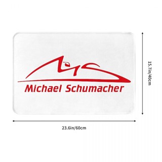 ใหม่ พร้อมส่ง พรมเช็ดเท้า ผ้าสักหลาด ลายโลโก้ Michael Schumacher F1 (4) 16x24 นิ้ว กันลื่น ดูดซับน้ําได้ดี สําหรับห้องน้ํา ห้องนั่งเล่น โซฟา ห้องนอน