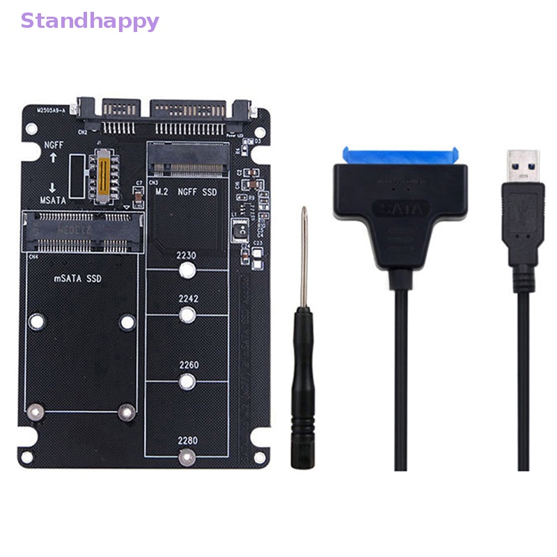 Standhappy M2 USB Adapter M.2 NGFF to SATA Adapter MSATA To USB SATA 3.0 Converter External mSATA m.