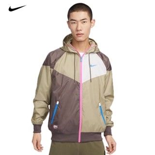 Nike ของแท้ 100% เสื้อแจ็กเก็ตกีฬาลําลอง มีฮู้ด ระบายอากาศ แห้งเร็ว สําหรับผู้ชาย FJ7680-004-030