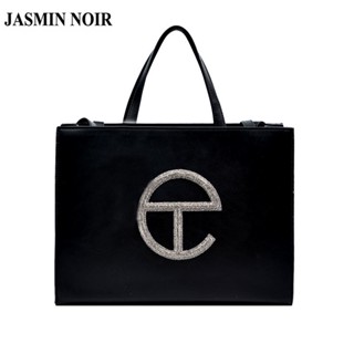 Jasmin NOIR กระเป๋าถือ กระเป๋าสะพายไหล่ หนัง PU ทรงโท้ท ขนาดใหญ่ เรียบง่าย สําหรับสตรี