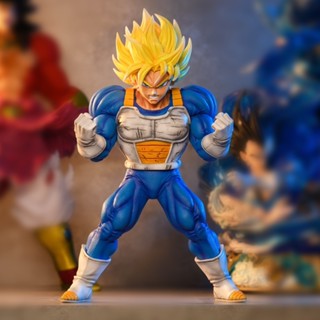 โมเดลฟิกเกอร์ PVC ดราก้อนบอล Super Saiyan Son Goku Battle Suit ของเล่นสะสม สําหรับเด็ก