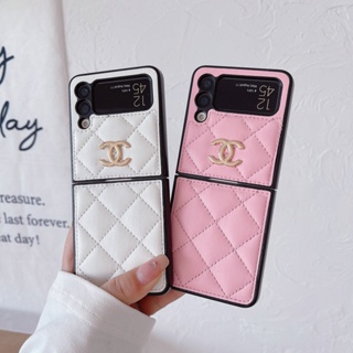 เคสโทรศัพท์มือถือหนังแกะ ฝาพับ กันกระแทก หรูหรา สําหรับ Samsung Galaxy Z Flip 3 Z Flip 4 5G Z Flip3