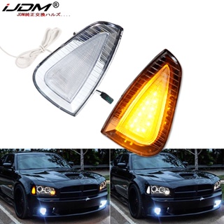 Ijdm สวิตช์กันชนหน้าไฟเลี้ยว LED T10 สีเหลืองอําพัน สีขาว และสีขาว สําหรับ Dodge Charger 2006 2007 2008 2009 2010