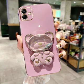 เคสโทรศัพท์ซิลิโคน TPU แบบนิ่ม ลายการ์ตูนหมี ป้องกันกล้อง สําหรับ Samsung Galaxy A04 A03 A03S A03core A02 A01 M02 M01