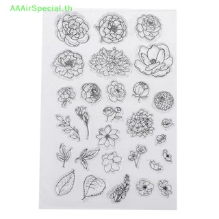 Aaairspecial แสตมป์ซิลิโคนใส ลายดอกไม้ สําหรับตกแต่งสมุดภาพ diy TH