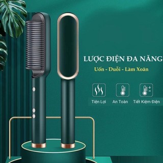 Lược Điện Chải Tóc có dây, Lượt Điện 3in1 Đa Năng - Kiêm Máy Uốn Duỗi Ép Tóc Tạo Kiểu Mâu ngẫu nhiên