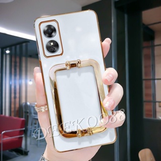 เคสมือถือ ขอบตรง ชุบไฟฟ้า กันกระแทก สําหรับ OPPO A98 5G OPPOA98 2023