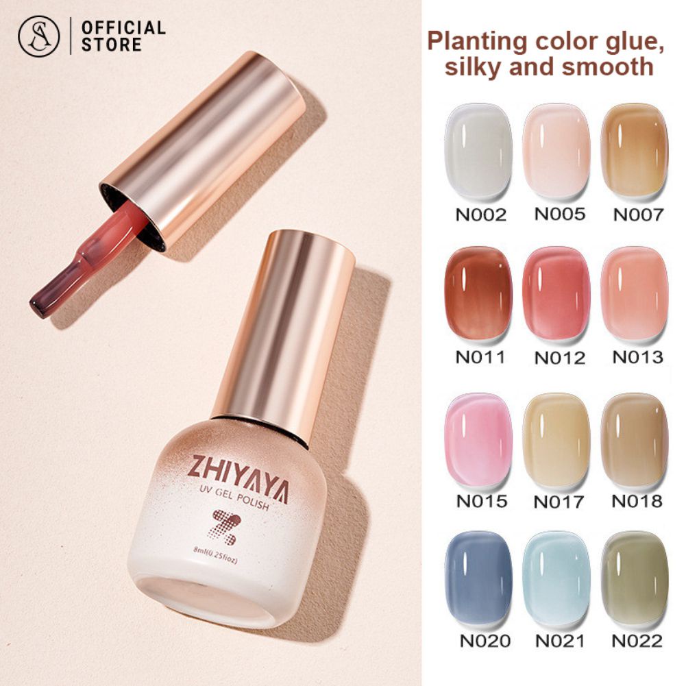 สีใส !สินค้า​ขายดี​ สีเจลทาเล็บ ยาทาเล็บ ทุก​สีคุณภาพแน่นชัดสวย ปริมาณ 8ml สุดคุ้ม ต้องใช้เครื่องอบ