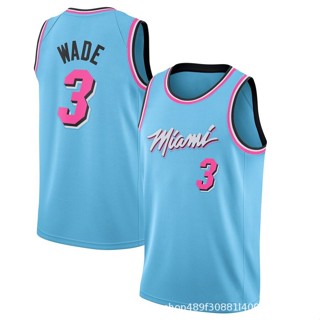 เสื้อกีฬาแขนสั้น ปักลาย NBA Jersey Heat 3 Wade Y11.17 สําหรับวันขอบคุณพระเจ้า 686912