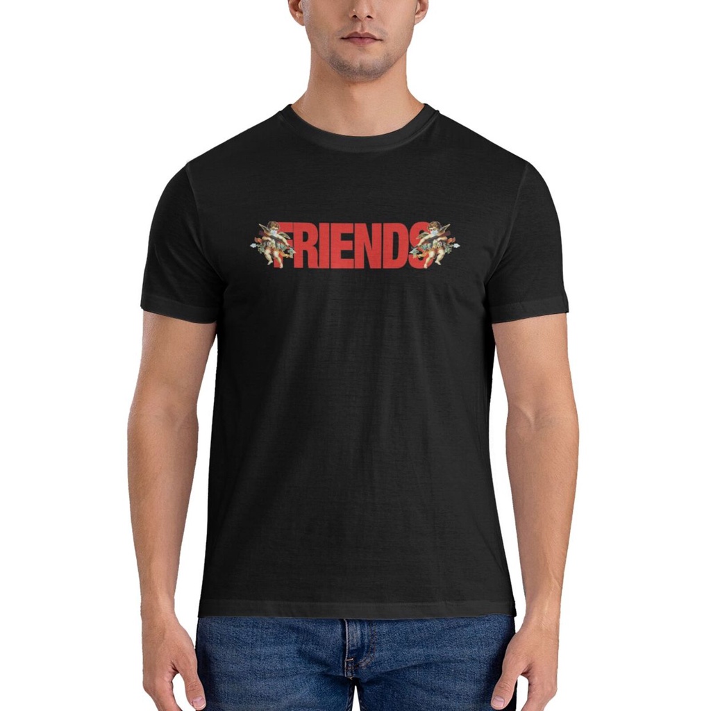 อารมณ์ขัน Vlone Usa Angel Friends เสื้อยืดลําลอง Big