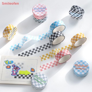 [Smileofen] ใหม่ เทปวาชิ ลายตารางหมากรุก สําหรับสมุดไดอารี่ แพลนเนอร์ DIY 1 ม้วน