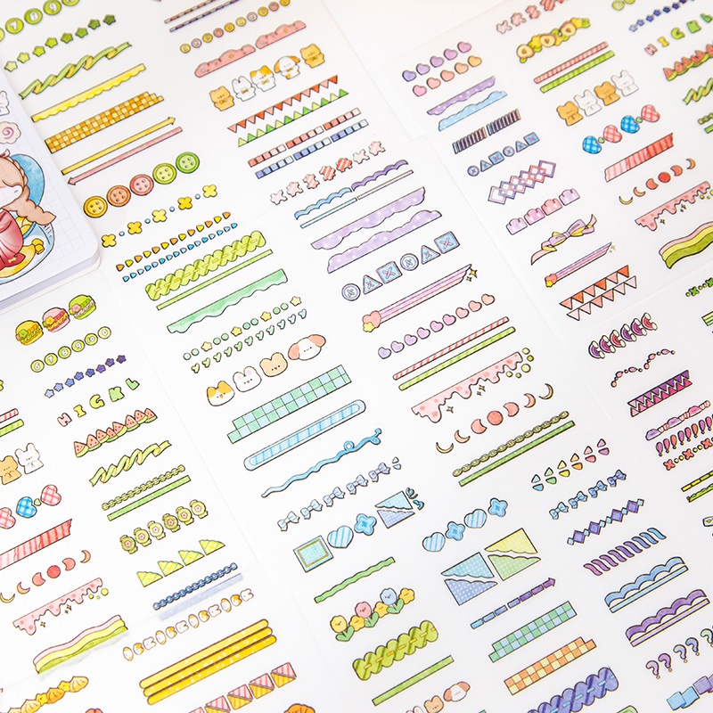 10 แผ่น สติกเกอร์ ลายการ์ตูนน่ารัก สําหรับตกแต่ง DIY จํานวน