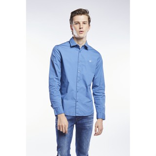 ESP เสื้อเชิ้ตผ้าอ๊อกฟอร์ด ผู้ชาย สีน้ำเงิน | Oxford Shirt | 3696