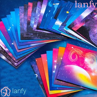 Lanfy กระดาษสองด้าน ลายซากุระ ดาว หลากสี สําหรับออกกําลังกาย DIY