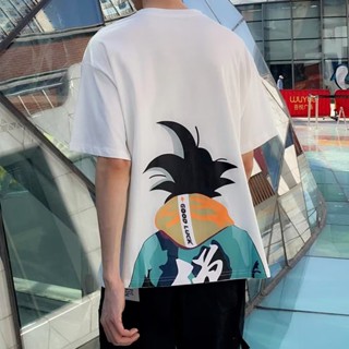 เสื้อยืดคอกลม แขนสั้น พิมพ์ลายกราฟฟิคอนิเมะ Seven Dragon Ball ทรงหลวม โอเวอร์ไซซ์ สไตล์ฮิปฮอป สตรีท แฟชั่นฤดูร้อน สําหรับผู้ชาย