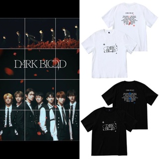 เสื้อยืดลําลอง ผ้าฝ้าย แขนสั้น คอกลม พิมพ์ลาย Kpop ENHYPEN DARK BLOOD สําหรับผู้ชาย และผู้หญิง