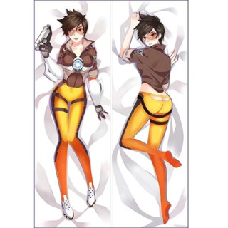 ใหม่ ปลอกหมอน ลายเกมอนิเมะ OW TRACER Dakimakura Otaku Waifu Peachskin