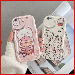 เคส iPhone 6 6s เคสโทรศัพท์มือถือ tpu ลายการ์ตูนหมีชานมน่ารัก สําหรับ XXNY