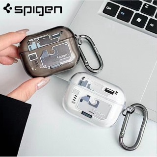 Spigen Zero One เคสหูฟัง แบบนิ่ม ป้องกันเต็มรูปแบบ พร้อมตะขอโลหะ สําหรับ Airpods Pro 2 Pro Airpods 3