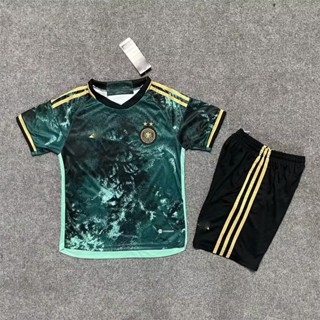 เสื้อกีฬาแขนสั้น พิมพ์ลาย Defoot 24 Germany Away สําหรับเด็กนักเรียน