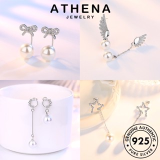 ATHENA JEWELRY หนีบ แท้ ตุ้มหู แฟชั่น เกาหลี เครื่องประดับ ต้นฉบับ ไข่มุก ผู้หญิง แฟชั่นพู่ เงิน 925 Silver ห่วง เครื่องประดับ ต่างหู M035