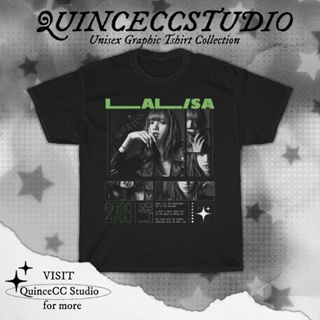 เสื้อยืด ผ้าฝ้าย พิมพ์ลายกราฟฟิค Lalisa Solo Lisa Blackpink สไตล์วินเทจ สําหรับผู้ชาย และผู้หญิง