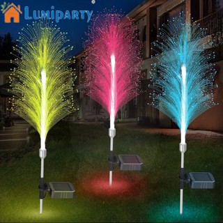 Lumiparty โคมไฟ Led พลังงานแสงอาทิตย์ Ip66 กันน้ํา หลากสี สําหรับตกแต่งสวน สนามหญ้า กลางแจ้ง 2 ชิ้น