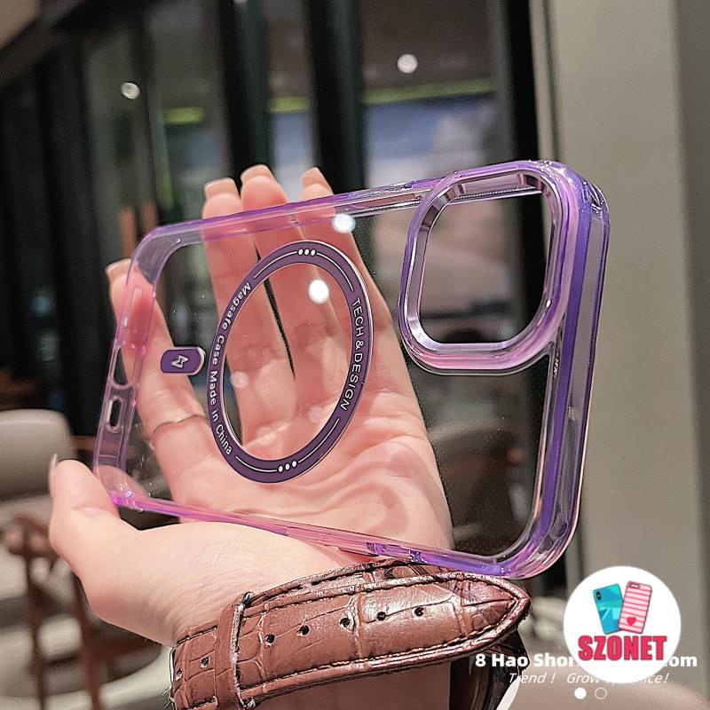 แม่เหล็กไร้สายชาร์จไฟฟ้ากล้องโปร่งใสนุ่มกันกระแทกเคสโทรศัพท์สําหรับ ไอโฟน 16 15 14 13 12 11 มือโปร สูงสุด 14 บวก ต่อต้าน-ตก ล้างโทรศัพท์ปลอกคล