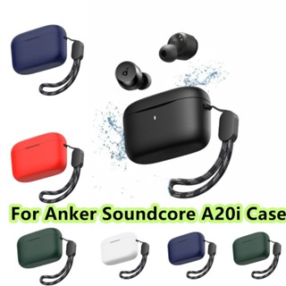 【คุณภาพสูง】เคสหูฟัง แบบนิ่ม สีน้ําเงินเข้ม สีเขียวเข้ม สําหรับ Anker Soundcore A20i Anker Soundcore A20i