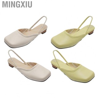 Mingxiu Sandals  Rubber PU Square Head Simple Wear Resistant Women Shoe  for Party