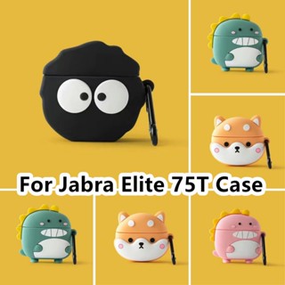 【Yoshida】เคสหูฟัง แบบนิ่ม ลายการ์ตูน สําหรับ Jabra Elite 75T Jabra Elite 75T