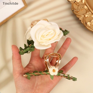 [Tinchitde] กิ๊บติดผมหางม้า ลายดอกไม้ สไตล์วินเทจ สําหรับผู้หญิง [Preferred]