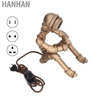 Hanhan  Robot Lamp High Temperature  Retro Robot Lamp Support E27 Bulbs Lamp