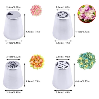 9 ชิ้น / เซต สเตนเลส รัสเซีย ดอกทิวลิป ไอซิ่ง ปลายท่อ หัวฉีด ขนม เคล็ดลับ