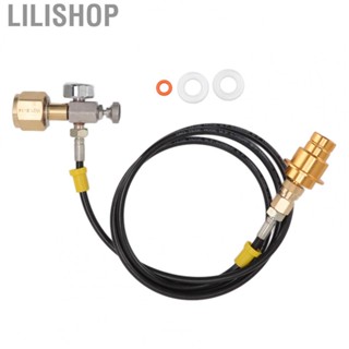 Lilishop Soda Maker Machine Adapter Hose Kit 1.5m Black Hose with Gold Male Adapter Pressure Gauge W21.8 14 for for Terra for Art