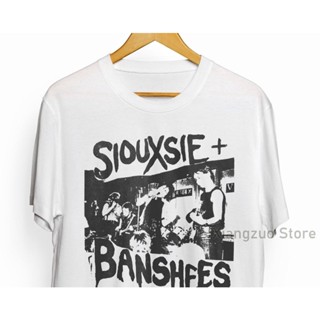 ขายดี เสื้อยืดลําลอง ผ้าฝ้าย แขนสั้น พิมพ์ลาย Siouxsie and the Banshees สําหรับผู้ชาย 2023