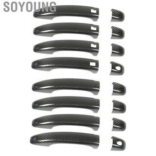 Soyoung Outside Door Handle Trim  Car Exterior Door Handle Cover Direct Fit Wear Resistant Stylish  for A4 B8 Q3 Q5 LHD Car