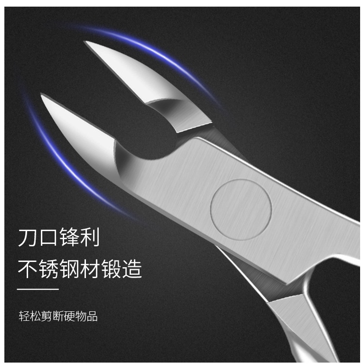 ทําเล็บมือกรรไกรผิวที่ตายแล้วสีทองผิวที่ตายแล้วบาร์บกรรไกรตัดเล็บเงินสแตนเลสเล็บเครื่องมือ - รูปที่ 6