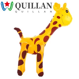 Quillan ลูกโป่งพองลม PVC รูปยีราฟน่ารัก สําหรับตกแต่งปาร์ตี้วันเกิดเด็ก