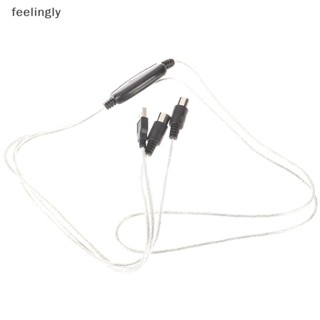 {FEEL} อะแดปเตอร์แปลงสายเคเบิ้ล USB IN-OUT MIDI เป็น PC คีย์บอร์ดเพลง {feelingly}