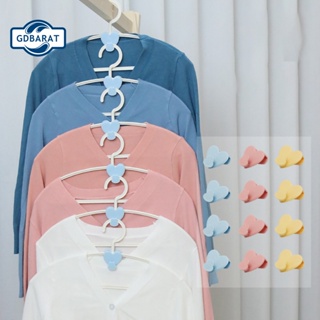 [NYCA พร้อมส่ง] ตะขอไม้แขวนเสื้อ ติดตั้งง่าย ประหยัดพื้นที่ สําหรับห้องนอน 12 ชิ้น