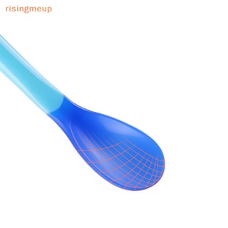 [risingmeup] ช้อนป้อนอาหาร อุณหภูมิไวต่อความร้อน 3 สี สําหรับเด็ก