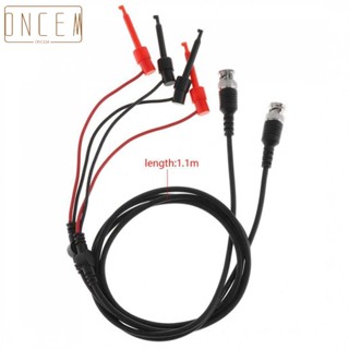 【ONCEMOREAGAIN】2x BNC Test Leads Set Male Plug Q9 to Hook Clip Test Lead Probe for Oscilloscope