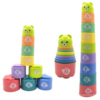 [พร้อมส่ง] ชุดถ้วยซ้อน มีเสียงเพลง ของเล่นเสริมการเรียนรู้เด็ก