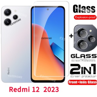 ฟิล์มกระจกนิรภัยกันรอยหน้าจอ เลนส์กล้อง ด้านหลัง สําหรับ Redmi 12 2023 Redmi 12 Redmi12 10 10C C 12Redmi 2023 4G 5G